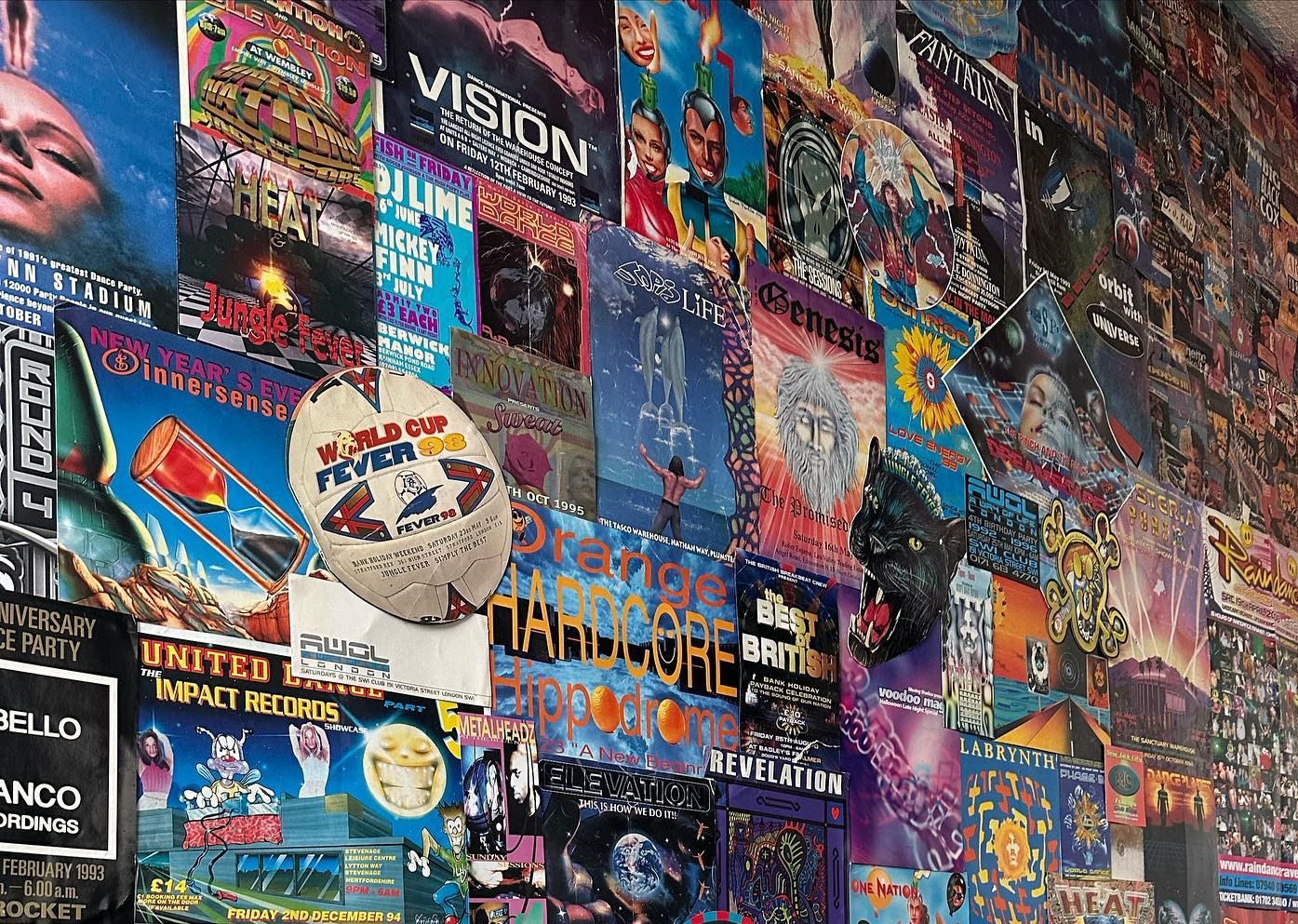 Original UK rave flyers from the Rave Archive UK collection