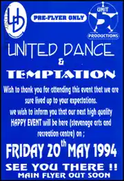 United Dance & Temptation — Stevenage Arts & Leisure Centre — 20.5.94